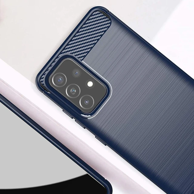 Чехол HRT Carbon Case для Samsung Galaxy A72 4G Blue (9111201929968)