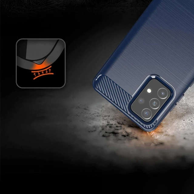 Чехол HRT Carbon Case для Samsung Galaxy A72 4G Blue (9111201929968)