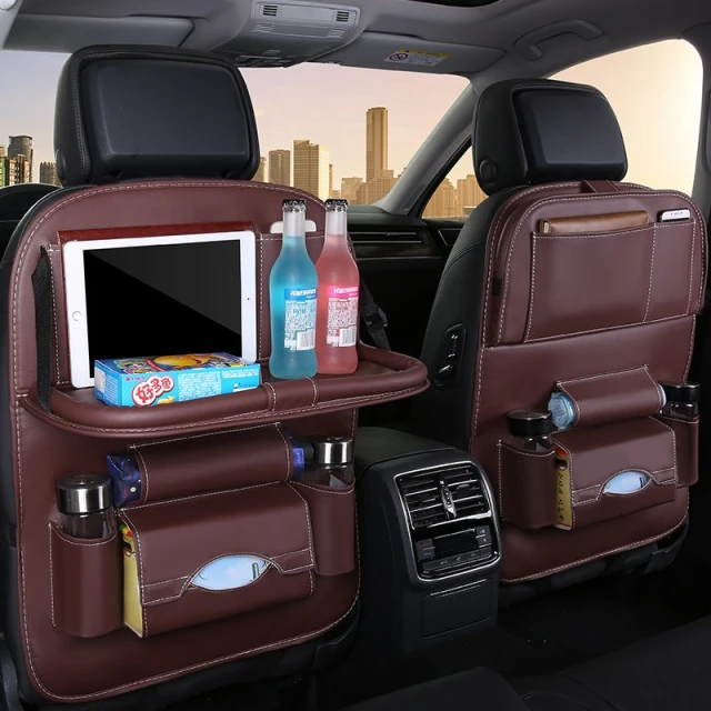 Автомобильный органайзер HRT Seat Foldable Shelf Black (9111201942448)