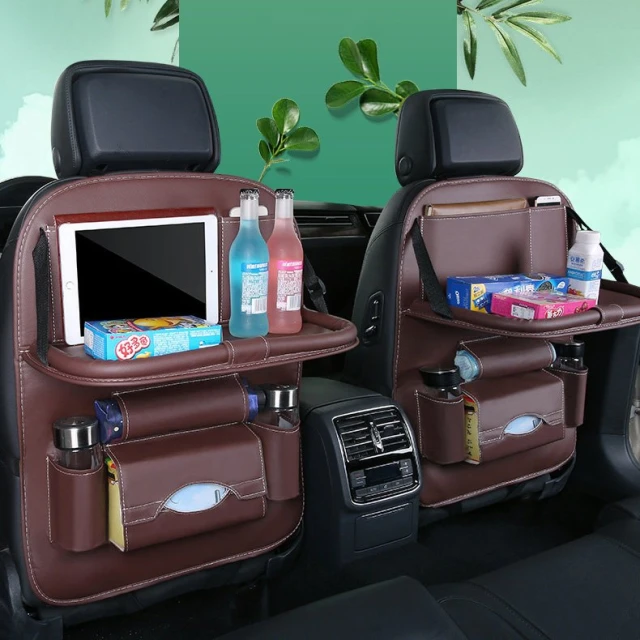 Автомобильный органайзер HRT Seat Foldable Shelf Black (9111201942448)