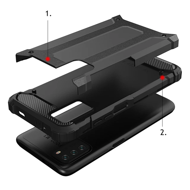 Чохол HRT Hybrid Armor для Xiaomi Redmi Note 10 5G/Poco M3 Pro Gold (9111201944282)