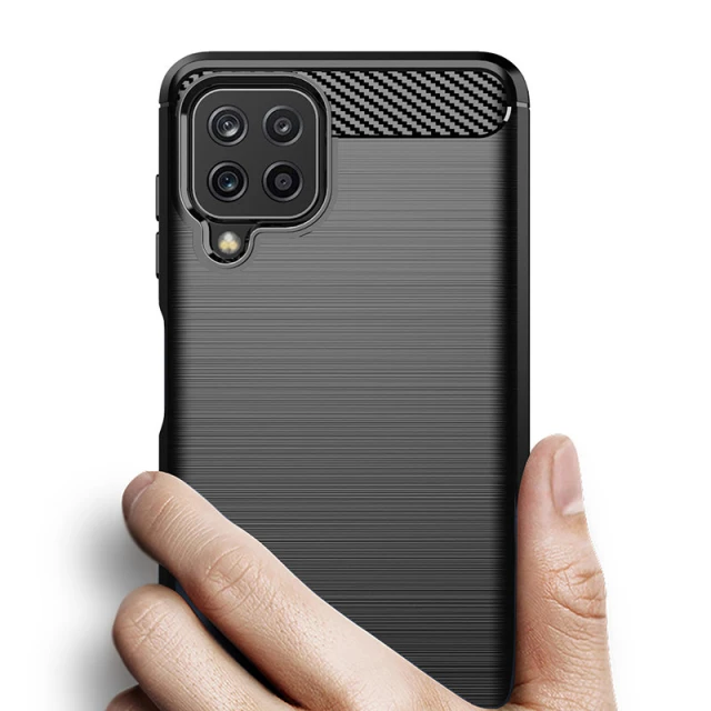 Чехол HRT Carbon Case для Samsung Galaxy A22 4G Black (9145576212561)
