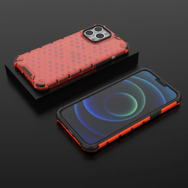 Чехол HRT Honeycomb для iPhone 13 Pro Max Red (9145576213261)