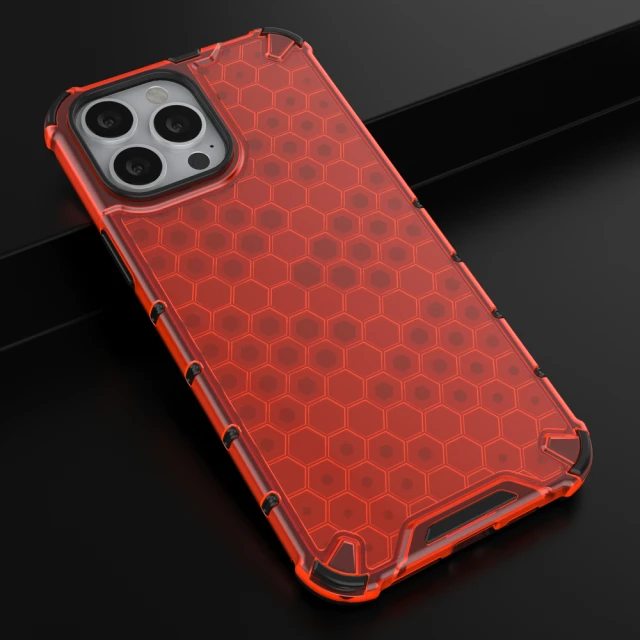 Чехол HRT Honeycomb для iPhone 13 Pro Max Red (9145576213261)