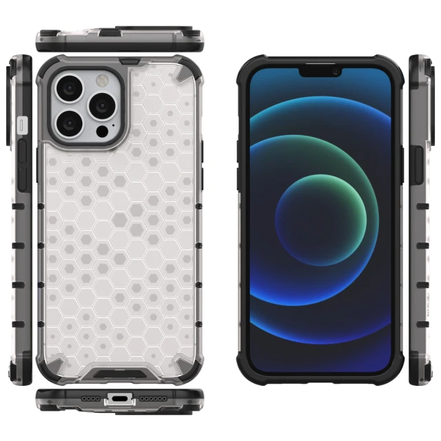 Чохол HRT Honeycomb для iPhone 13 Pro Max Transparent (9145576213278)