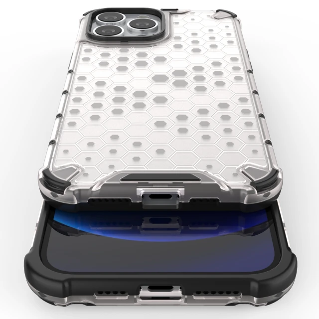 Чохол HRT Honeycomb для iPhone 13 Pro Max Transparent (9145576213278)