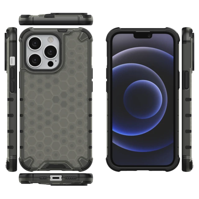 Чохол HRT Honeycomb для iPhone 13 Pro Black (9145576213285)