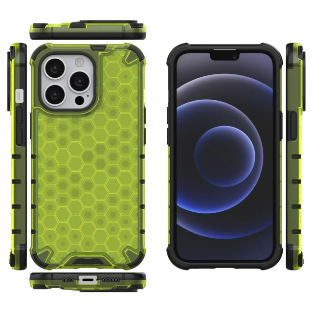 Чохол HRT Honeycomb для iPhone 13 Pro Green (9145576213308)