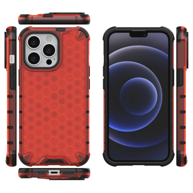 Чохол HRT Honeycomb для iPhone 13 Pro Red (9145576213315)