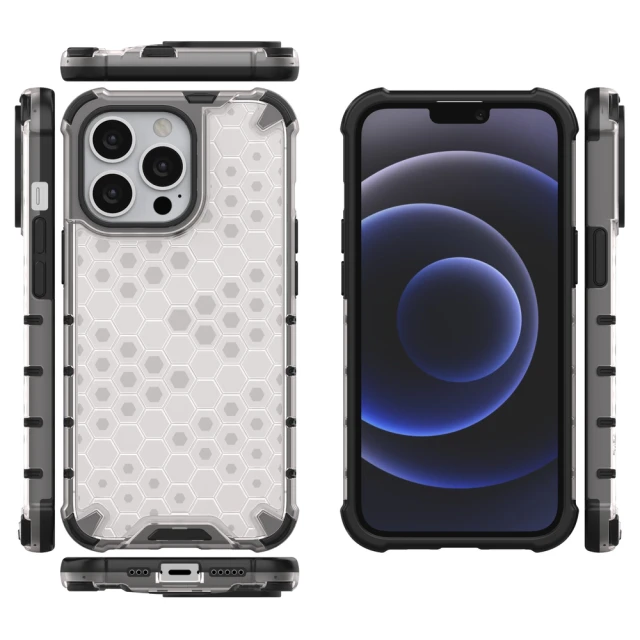 Чохол HRT Honeycomb для iPhone 13 Pro Transparent (9145576213322)