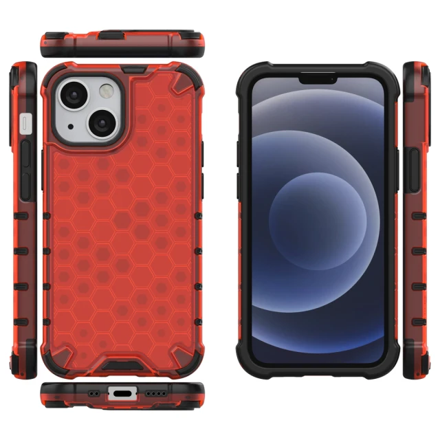 Чохол HRT Honeycomb для iPhone 13 mini Red (9145576213414)