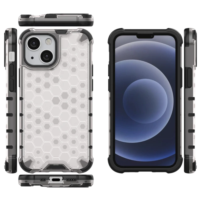 Чохол HRT Honeycomb для iPhone 13 mini Transparent (9145576213421)