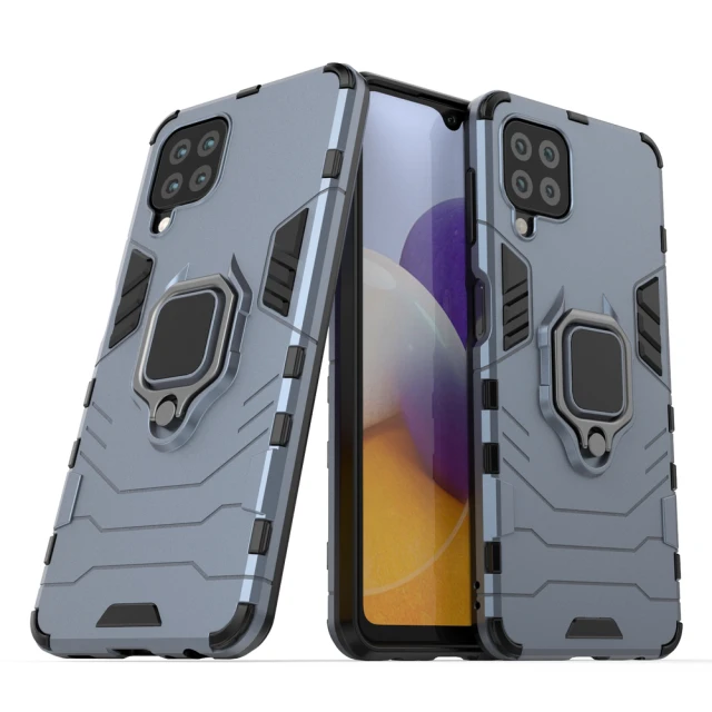 Чохол HRT Ring Armor для Samsung Galaxy A22 4G Blue (9145576213452)