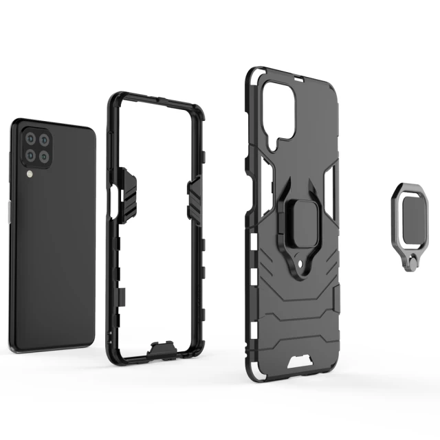 Чохол HRT Ring Armor для Samsung Galaxy A22 4G Blue (9145576213452)