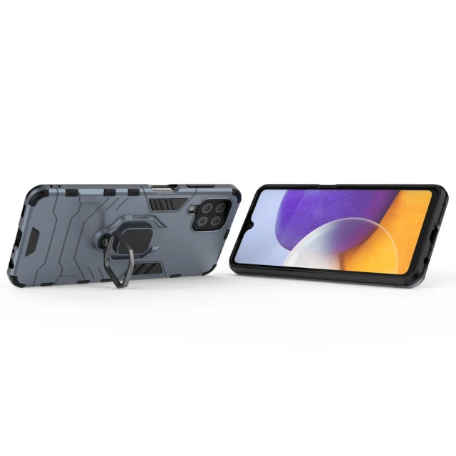 Чохол HRT Ring Armor для Samsung Galaxy A22 4G Blue (9145576213452)