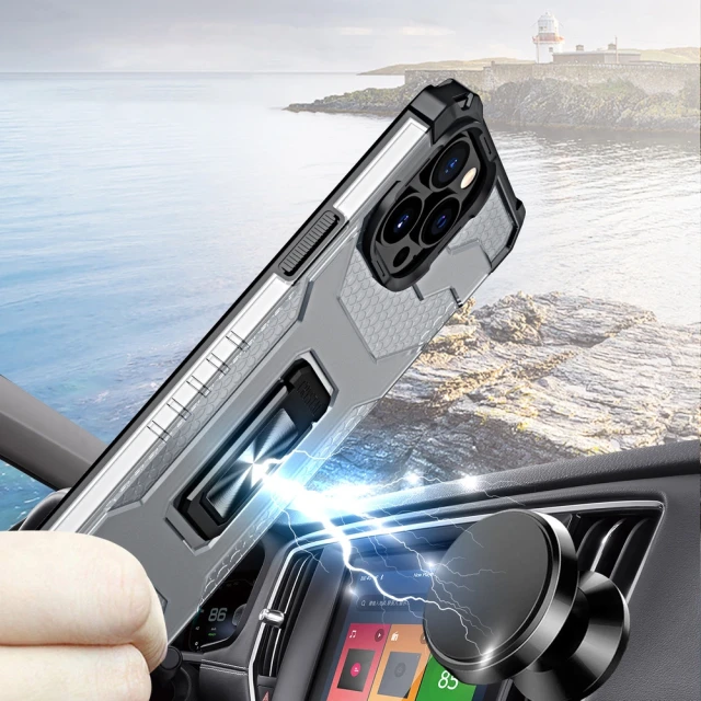 Чохол Hurtel Crystal Ring для iPhone 13 Pro Max Black (9145576220696)