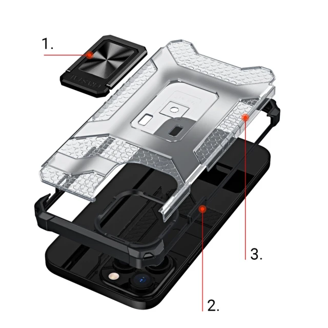 Чехол Hurtel Crystal Ring для iPhone 13 Pro Max Red (9145576220702)