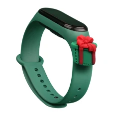 Ремінець Hurtel Різдвяний для Xiaomi Mi Band 4/3 Green (9145576220795)