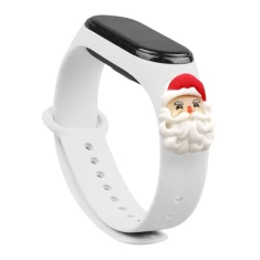 Ремінець Hurtel Різдвяний для Xiaomi Mi Band 4/3 White (9145576220818)