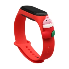 Ремінець Hurtel Різдвяний для Xiaomi Mi Band 4/3 Red (9145576220849)