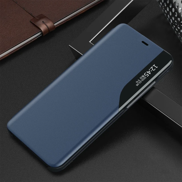 Чохол HRT Eco Leather View Case для iPhone 13 Pro Max Blue (9145576231067)