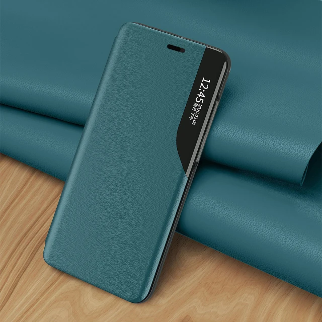 Чохол HRT Eco Leather View Case для iPhone 13 Pro Max Blue (9145576231067)