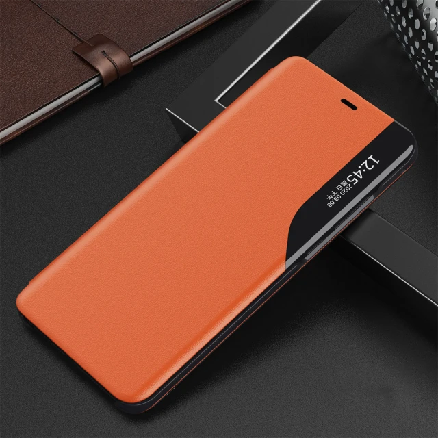 Чохол HRT Eco Leather View Case для iPhone 13 Pro Orange (9145576231142)