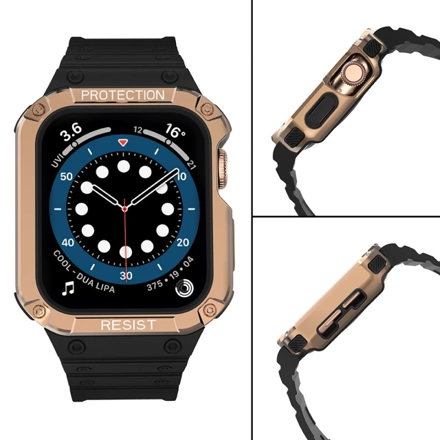 Ремінець Hurtel для Apple Watch Series 9/8/7/6/5/4/SE 45 mm | 44 mm Black (9145576231678)