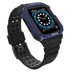 Ремінець Hurtel з броньованим чохлом для Apple Watch Ultra 3/2/1 49 mm | Series 11/10 46 mm | Series 9/8/7/6/5/4/SE 45 mm | 44 mm Black (9145576231685