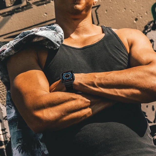 Ремінець Hurtel для Apple Watch Series 9/8/7/6/5/4/SE 45 mm | 44 mm Blue (9145576231777)