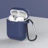Чохол Hurtel для AirPods 2/1 Blue з карабіном (9145576238493)