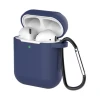 Чохол Hurtel для AirPods 2/1 Blue з карабіном (9145576238493)