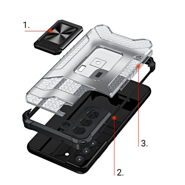 Чохол HRT Crystal Ring для Samsung Galaxy S22 Plus Black (9145576239872)