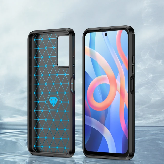 Чохол HRT Carbon Case для Xiaomi Poco M4 Pro 5G Black (9145576240069)