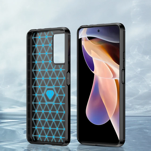 Чохол HRT Carbon Case для Xiaomi Poco X4 NFC Black (9145576240076)