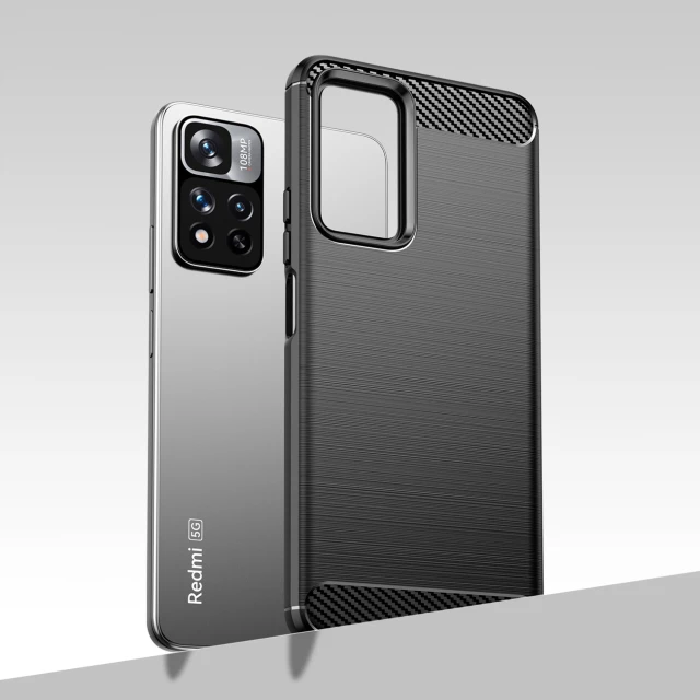 Чохол HRT Carbon Case для Xiaomi Poco X4 NFC Black (9145576240076)