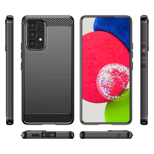 Чохол HRT Carbon Case для Samsung Galaxy A53 5G Black (9145576240090)