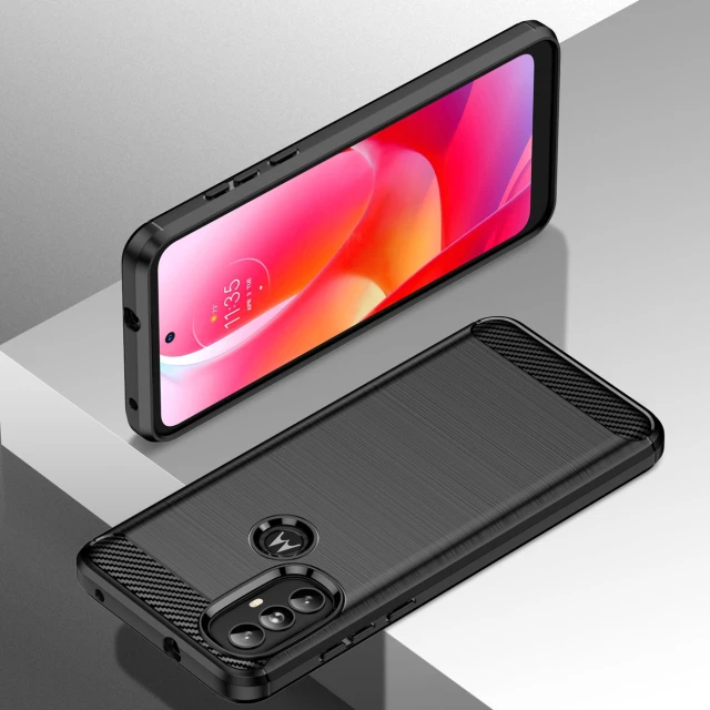 Чохол HRT Carbon Case для Motorola Moto G Power 2022 Black (9145576240113)