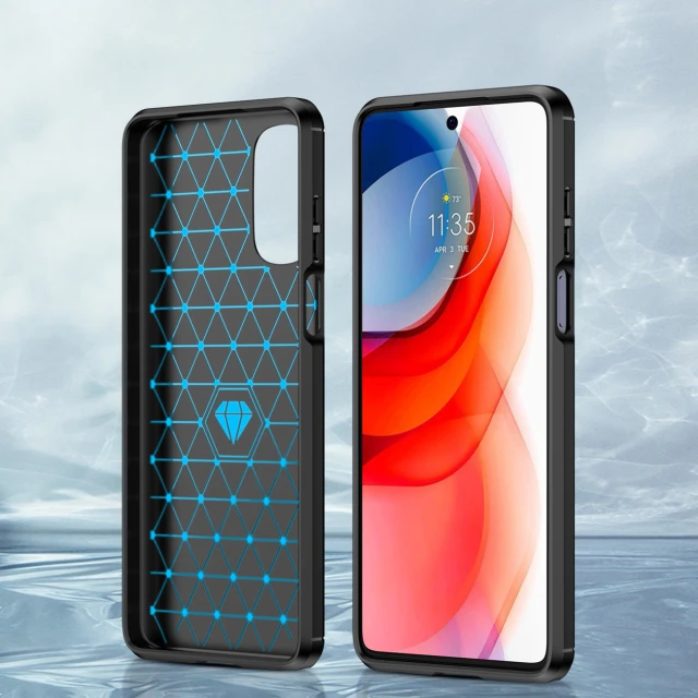 Чохол HRT Carbon Case для Motorola Moto G Stylus 2022 Black (9145576240120)