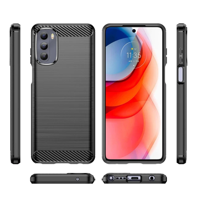 Чохол HRT Carbon Case для Motorola Moto G Stylus 2022 Black (9145576240120)