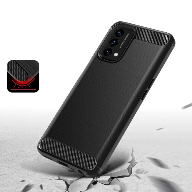 Чохол HRT Carbon Case для OnePlus Nord N200 5G Black (9145576240144)