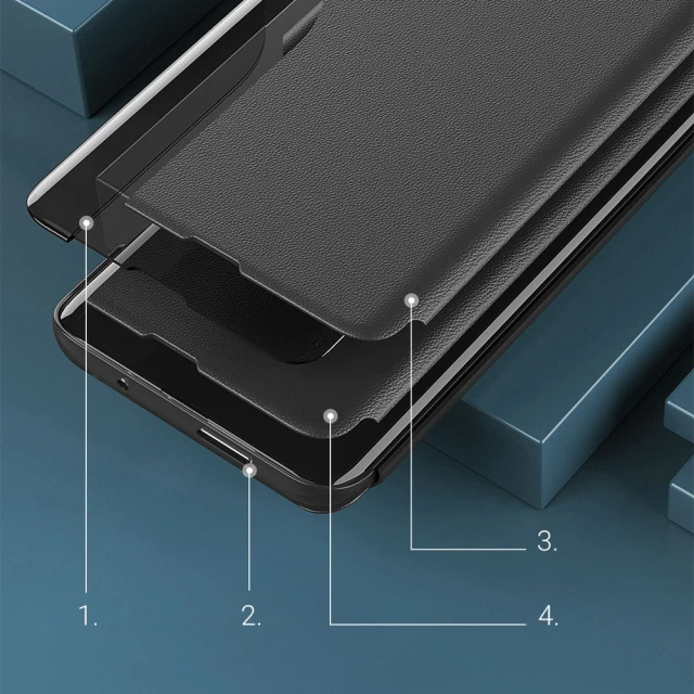 Чехол-книжка HRT Eco Leather View Case для Xiaomi Poco M4 Pro 5G Black (9145576241455)