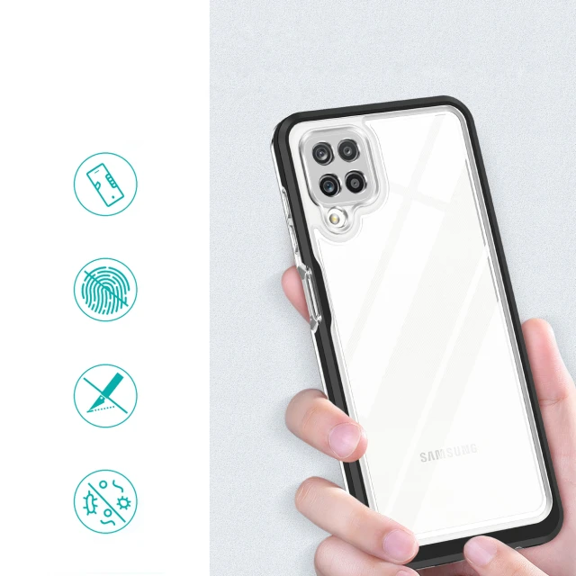 Чохол HRT Clear 3in1 Case для Samsung Galaxy A22 4G Black (9145576242636)