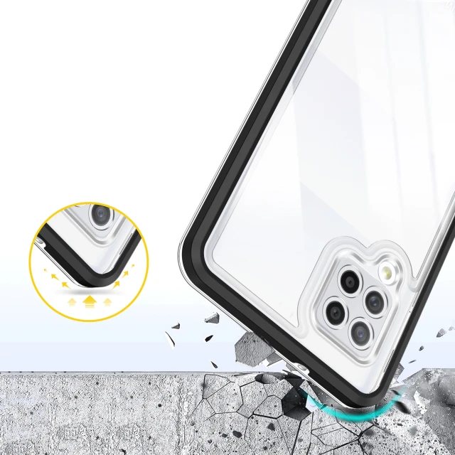 Чохол HRT Clear 3in1 Case для Samsung Galaxy A42 5G Black (9145576242728)