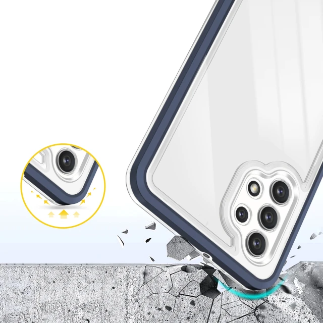 Чохол HRT Clear 3in1 Case для Samsung Galaxy A72 4G Blue (9145576242797)