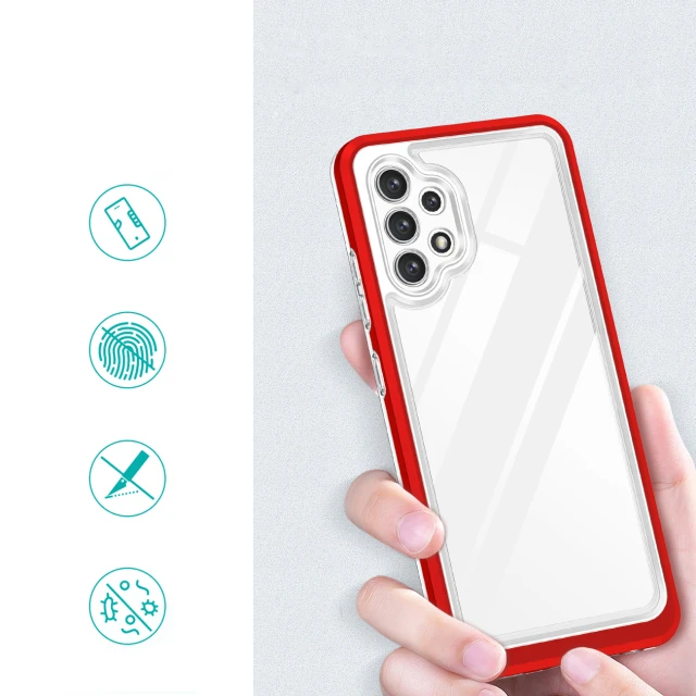Чохол HRT Clear 3in1 Case для Samsung Galaxy A72 4G Red (9145576242803)