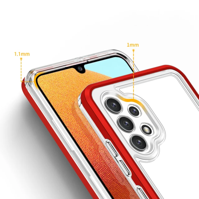 Чохол HRT Clear 3in1 Case для Samsung Galaxy A72 4G Red (9145576242803)