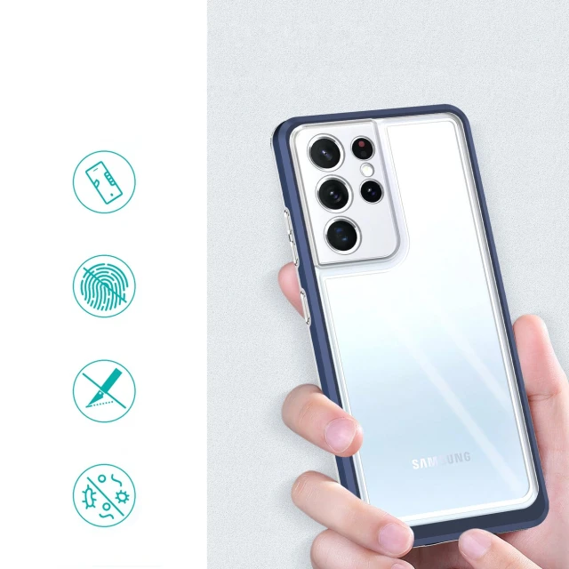 Чохол HRT Clear 3in1 Case для Samsung Galaxy S22 Ultra Blue (9145576243039)