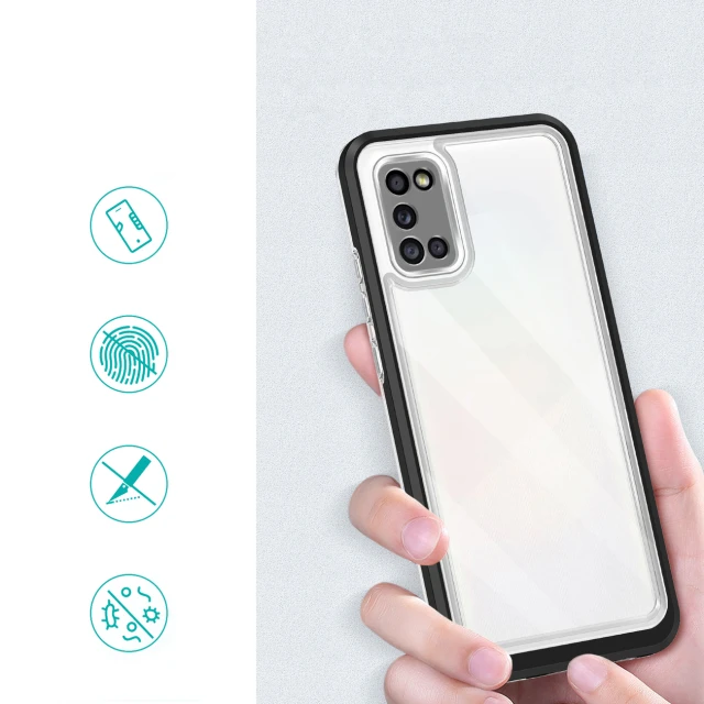 Чохол HRT Clear 3in1 Case для Samsung Galaxy A03s (166) Black (9145576243053)