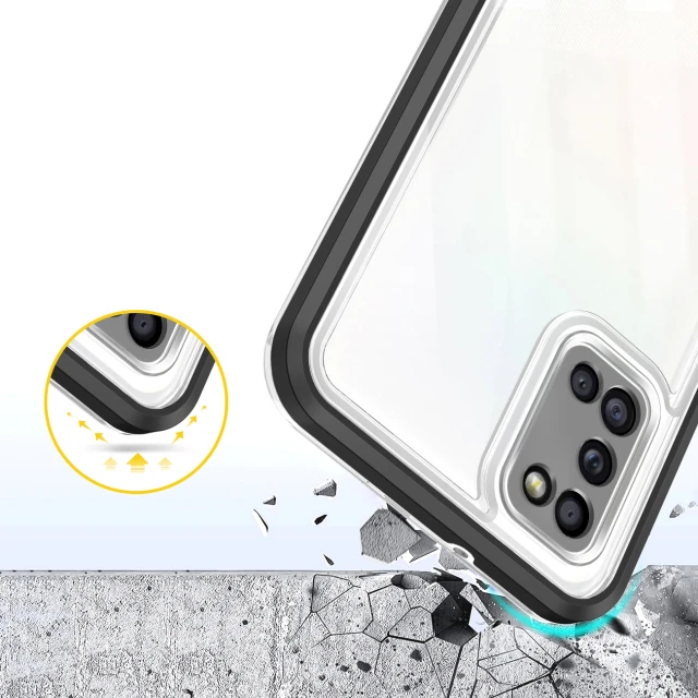 Чохол HRT Clear 3in1 Case для Samsung Galaxy A03s (166) Black (9145576243053)